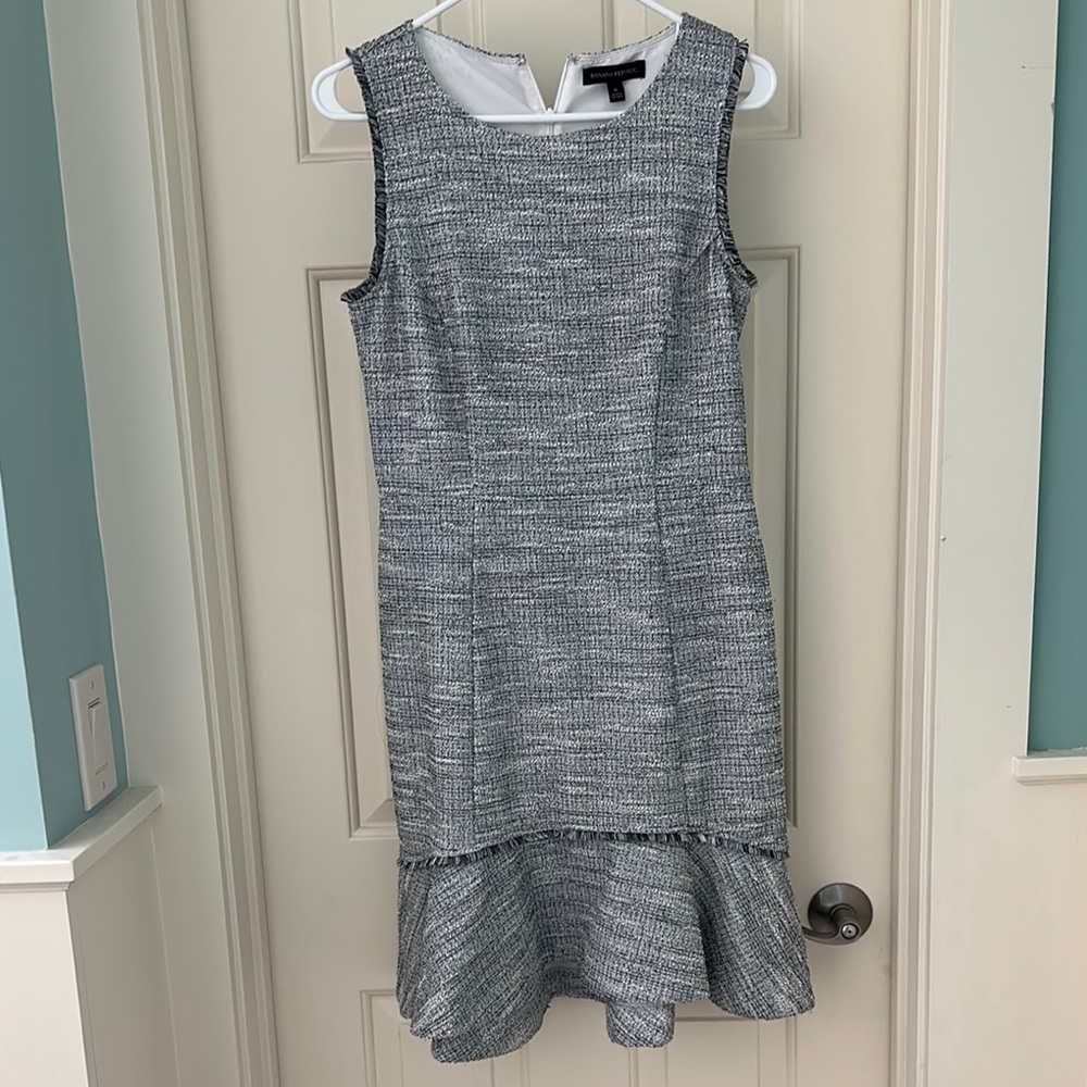 Banana Republic Gray Midi Dress